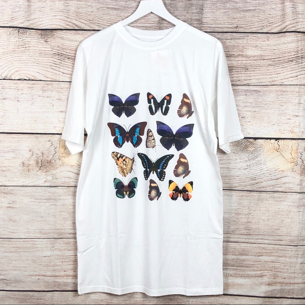 Boutique | Butterfly Drop T-Shirt Dress - Picture 3 of 7